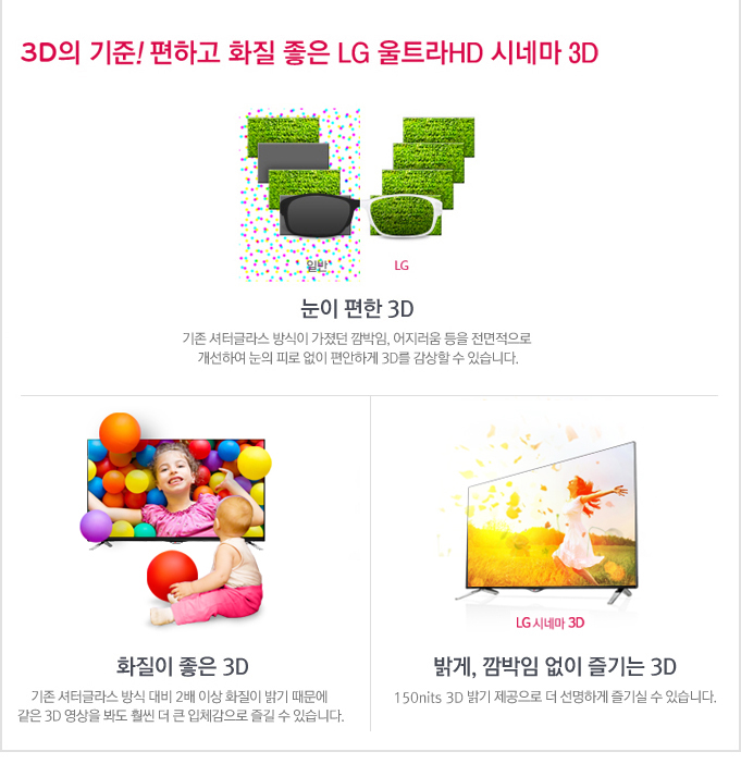 3D�� ����! ���ϰ� ȭ�� ���� LG �ó׸� 3D